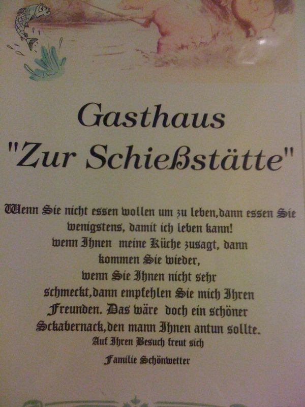 Bilder Restaurant Gasthof zur Schießstätte