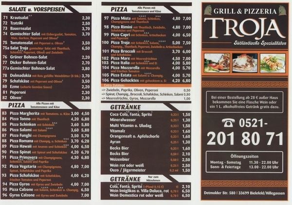 Bilder Restaurant Troja Grill & Pizzeria Südländische Spezialitäten