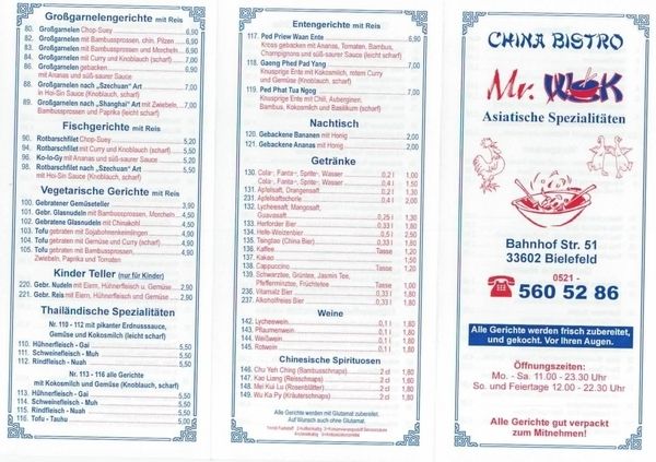 Bilder Restaurant Mr. Wok China Bistro - Asiatische Spezialitäten